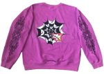 Chrome Hearts Matty Boy Spider Web Crewneck Sweatshirt Purple Online Hot Sale