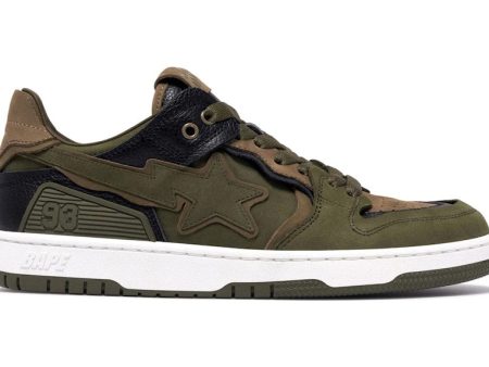 A Bathing Ape Sk8 Sta #6 Olive Drab Online Hot Sale