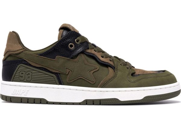 A Bathing Ape Sk8 Sta #6 Olive Drab Online Hot Sale