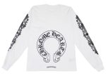 Chrome Hearts Floral Horseshoe L S T-Shirt White Online Hot Sale