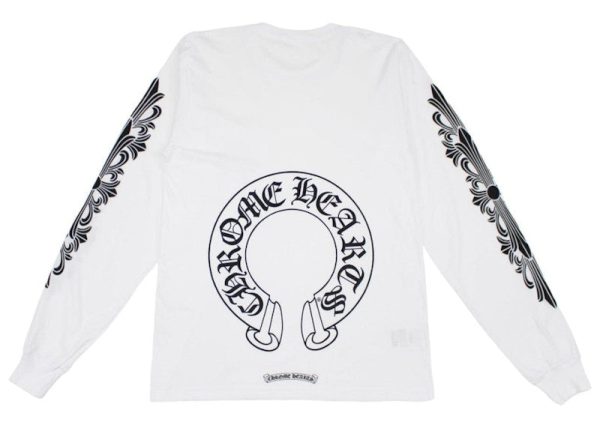 Chrome Hearts Floral Horseshoe L S T-Shirt White Online Hot Sale