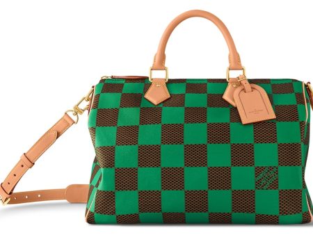 Louis Vuitton Speedy 40 Bandoulière Damier Pop Green Online now