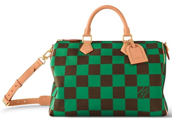 Louis Vuitton Speedy 40 Bandoulière Damier Pop Green Online now