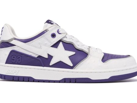 A Bathing Ape Sk8 Sta #1 Ostrich Pack White Purple For Cheap