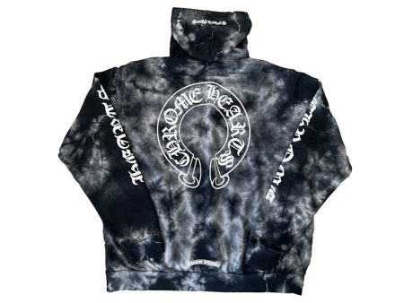 Chrome Hearts Horseshoe Hoodie Black Tie Dye Fashion