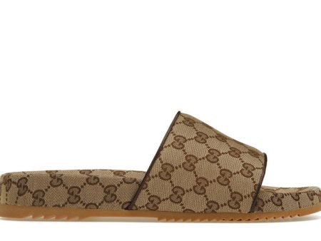 Gucci Gg Slide Beige Canvas For Discount