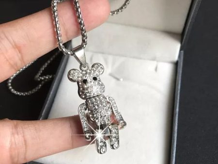 BEAR BRICKS ICED OUT PENDANT For Sale