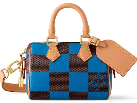 Louis Vuitton Nano Speedy Bandoulière Damier Pop Blue For Cheap