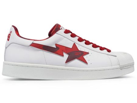 A Bathing Ape Skull Sta White Red on Sale