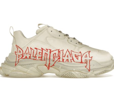 Balenciaga Triple S Diy Metal White Red Online Sale