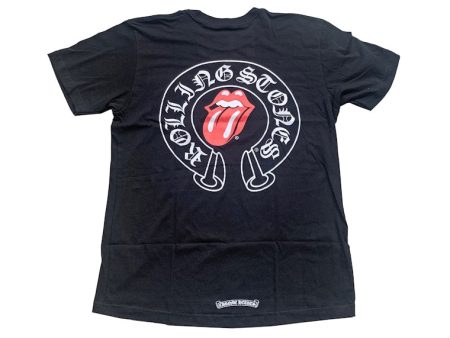 Chrome Hearts Rolling Stones T-Shirt Black For Sale