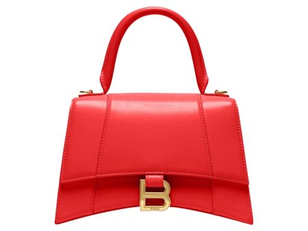 Balenciaga Hourglass Small Top Handle Bag Red For Discount