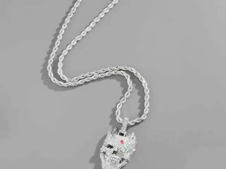 SKULL ICED OUT PENDANT Online Hot Sale