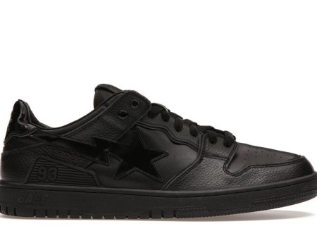 A Bathing Ape Bape Sk8 Sta Triple Black Patent Leather Sta Logo Online Hot Sale