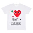 Comme Des Garcons Play Multi Logo Red Heart T-Shirt White Online