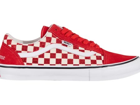 Vans Old Skool Supreme Swarovski Red on Sale