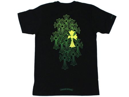 Chrome Hearts Cemetery T-Shirt Black Yellow Green For Cheap