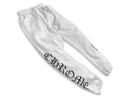 Chrome Hearts Plus Cross All Over Print Sweatpants White Online now