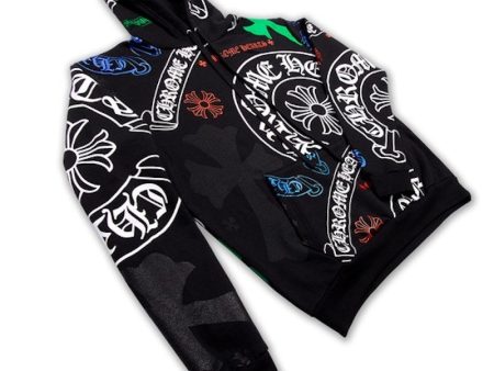 Chrome Hearts Stencil Hoodie Black For Discount