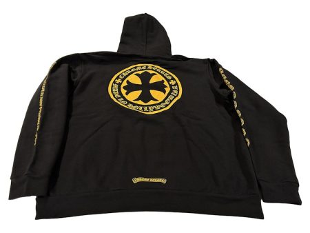 Chrome Hearts Plus Logo Pullover Hoodie Black Yellow Online now