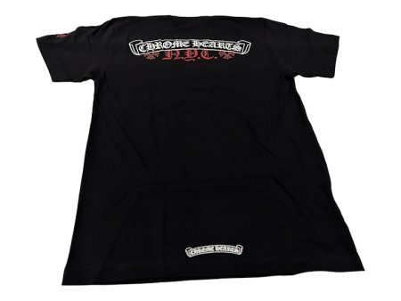 Chrome Hearts Nyc Exclusive T-Shirt Black Red For Sale