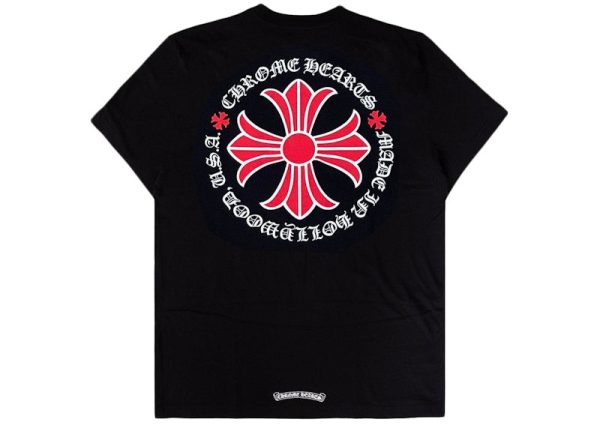 Chrome Hearts Made In Hollywood Plus Cross T-Shirt Black Red Online Sale