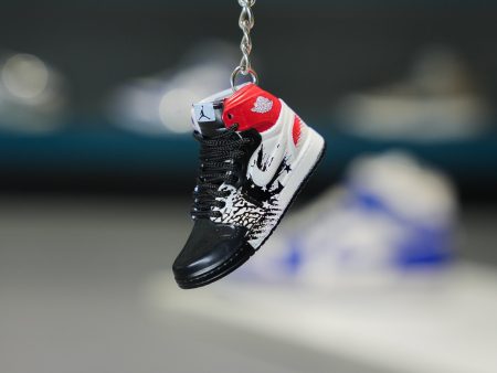 3D Sneaker Keychain Nike AJ1 Black Custom Online Hot Sale