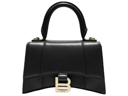 Balenciaga Hourglass Top Handle Bag Extra Small Black For Discount