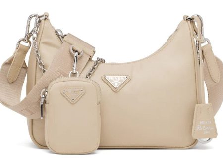 Prada Re-Edition 2005 Re-Nylon Bag Desert Beige Fashion