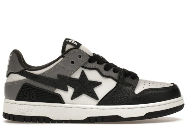 A Bathing Ape Sk8 Sta #5 Black White Grey on Sale