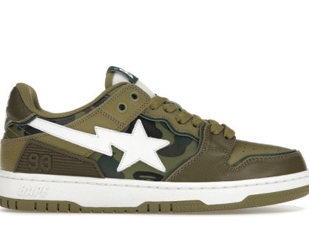 A Bathing Ape Sk8 Sta Olive Drab Green Camo Cheap