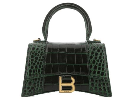 Balenciaga Hourglass Handbag Bottle Green Sale