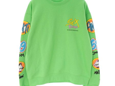 Chrome Hearts Matty Boy Sex Records Crewneck Sweatshirt Citrus Hot on Sale