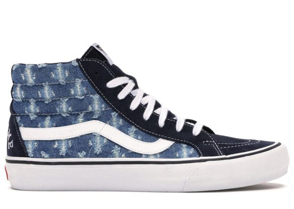 Vans Sk8-Hi Supreme Hole Punch Denim Blue Online now