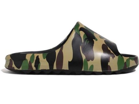 A Bathing Ape 1St Camo Slide Yellow Discount