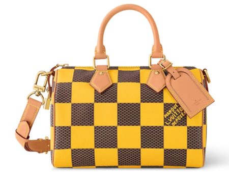 Louis Vuitton Speedy 25 Bandoulière Damier Pop Jaune Mat Online Hot Sale