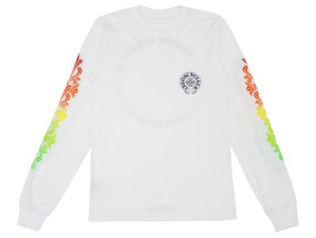 Chrome Hearts Floral Sleeve Gradient L S T-Shirt White Online now