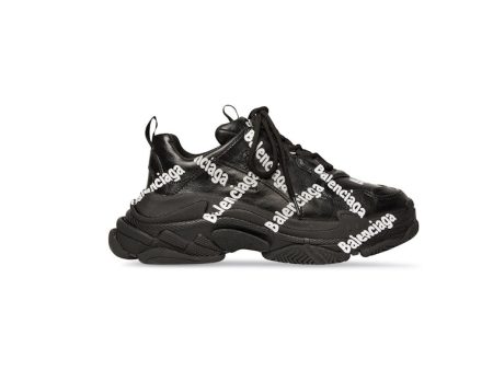 Balenciaga Triple S All Over Logo Black White (Women S) Discount