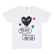 Comme Des Garcons Play Multi Logo Black Heart T-Shirt White on Sale