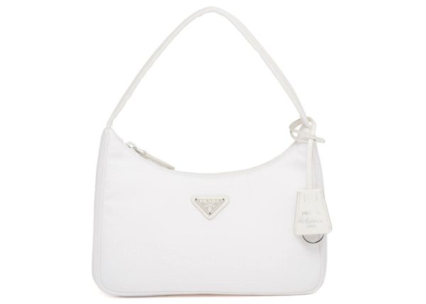 Prada Re-Edition 2000 Nylon Mini Bag White Fashion