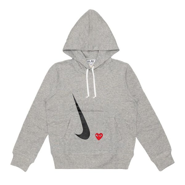 Cdg X Nike Hoodie Grey Online now