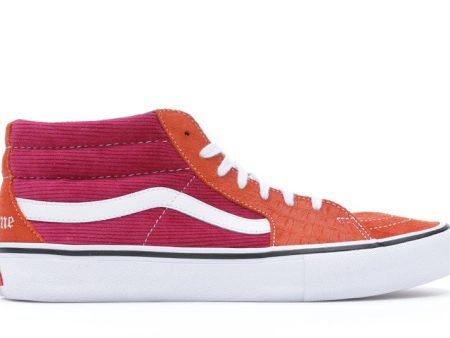 Vans Sk8-Mid Supreme Croc Corduroy Fuchsia Fashion