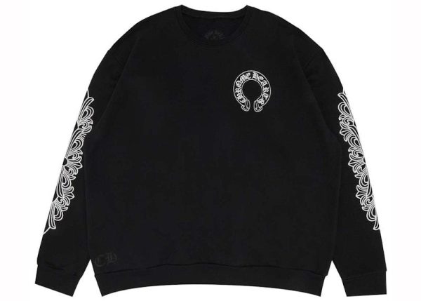 Chrome Hearts Horseshoe Crewneck Black For Sale