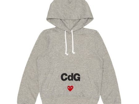 Cdg Play Ladies  Hoodie Topgray on Sale