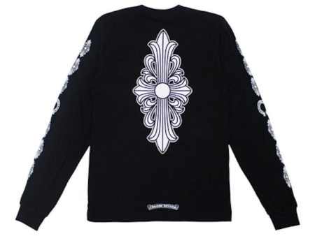 Chrome Hearts Floral Cross L S T-Shirt Black on Sale