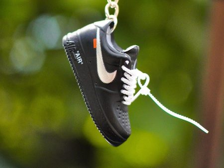 3D Sneaker Keychain Air Force 1 OffWhite Black Cheap