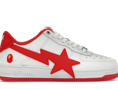 A Bathing Ape Bape Sta Os #2 White Red Sale