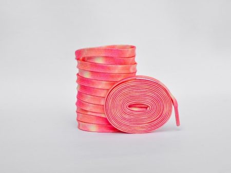 Tie Dye Laces- Pink | Jordan Laces | Kicks Machine Supply